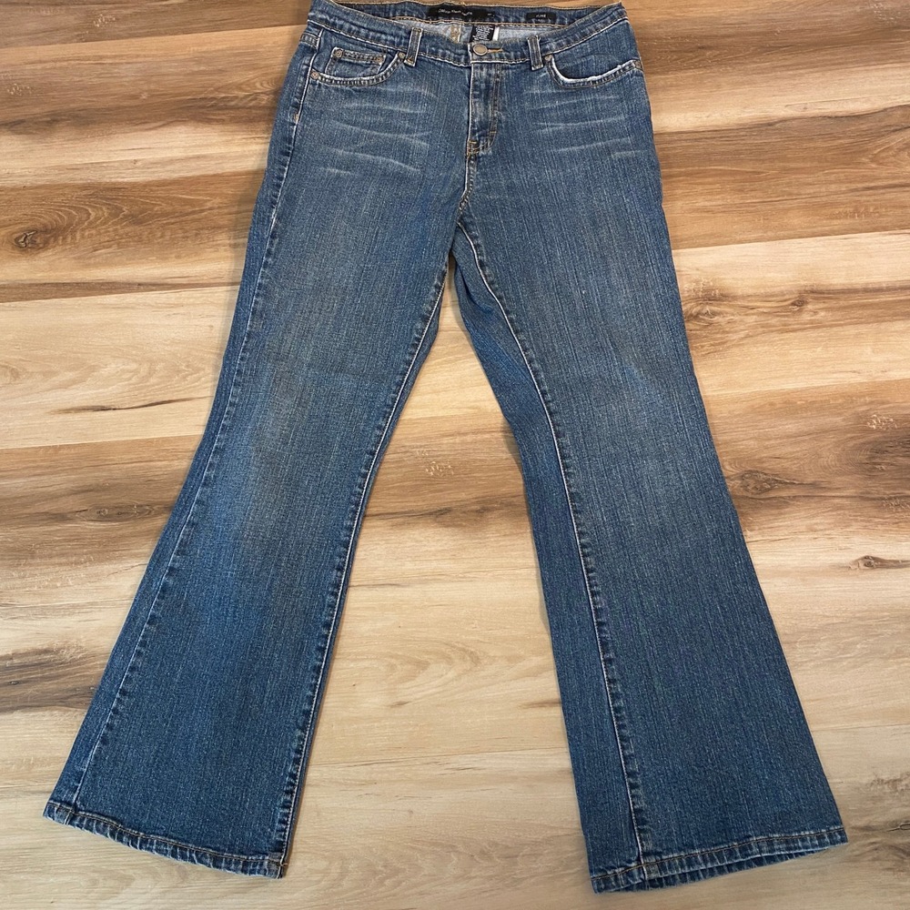 Calvin Klein Jeans Womens Size 10 Flare Leg Denim Blue Cotton Blend Vintage Y2K